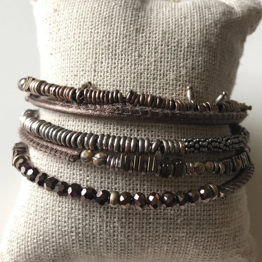 Stella & Dot Jarne Coil Bracelet-Bronze.